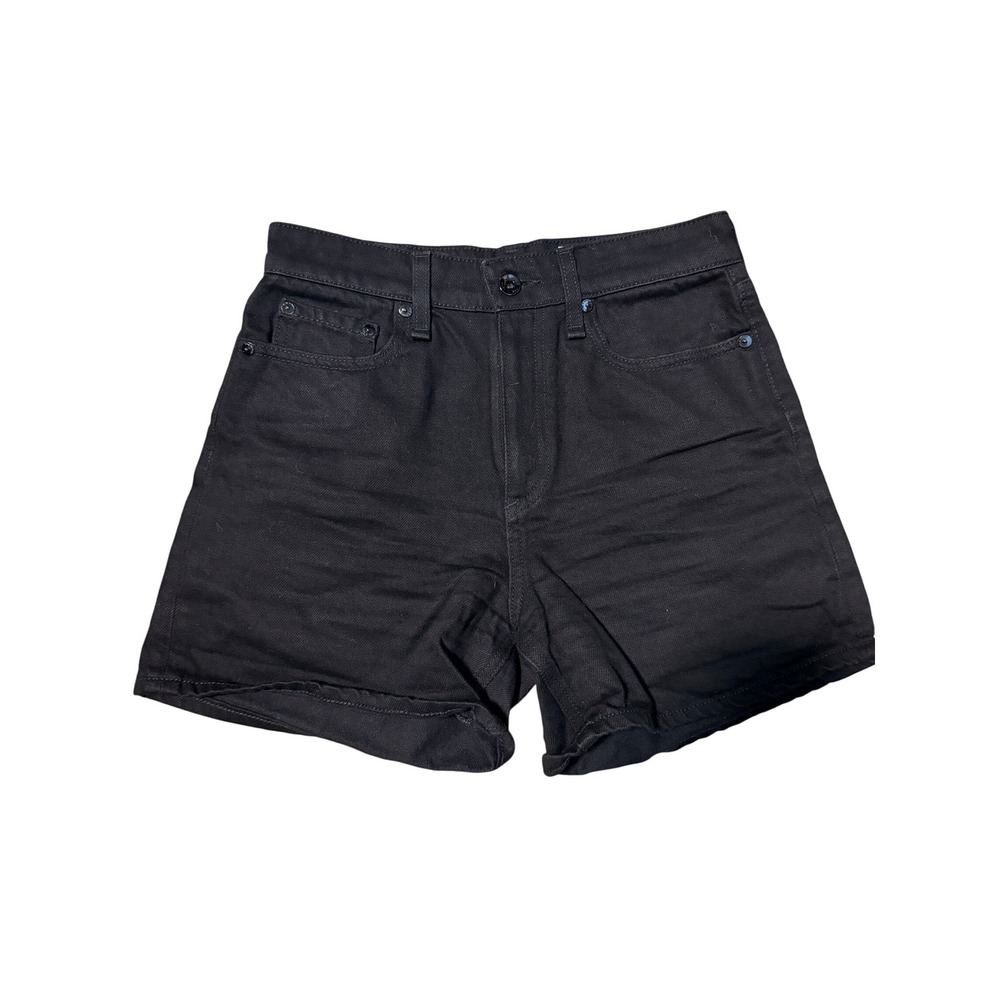 Rag & Bone Nina High-Rise Short Black Denim Jean Shorts Size 25 WDD21F1901LCBL